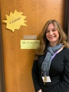 Picture of Emily Dahl at her office door